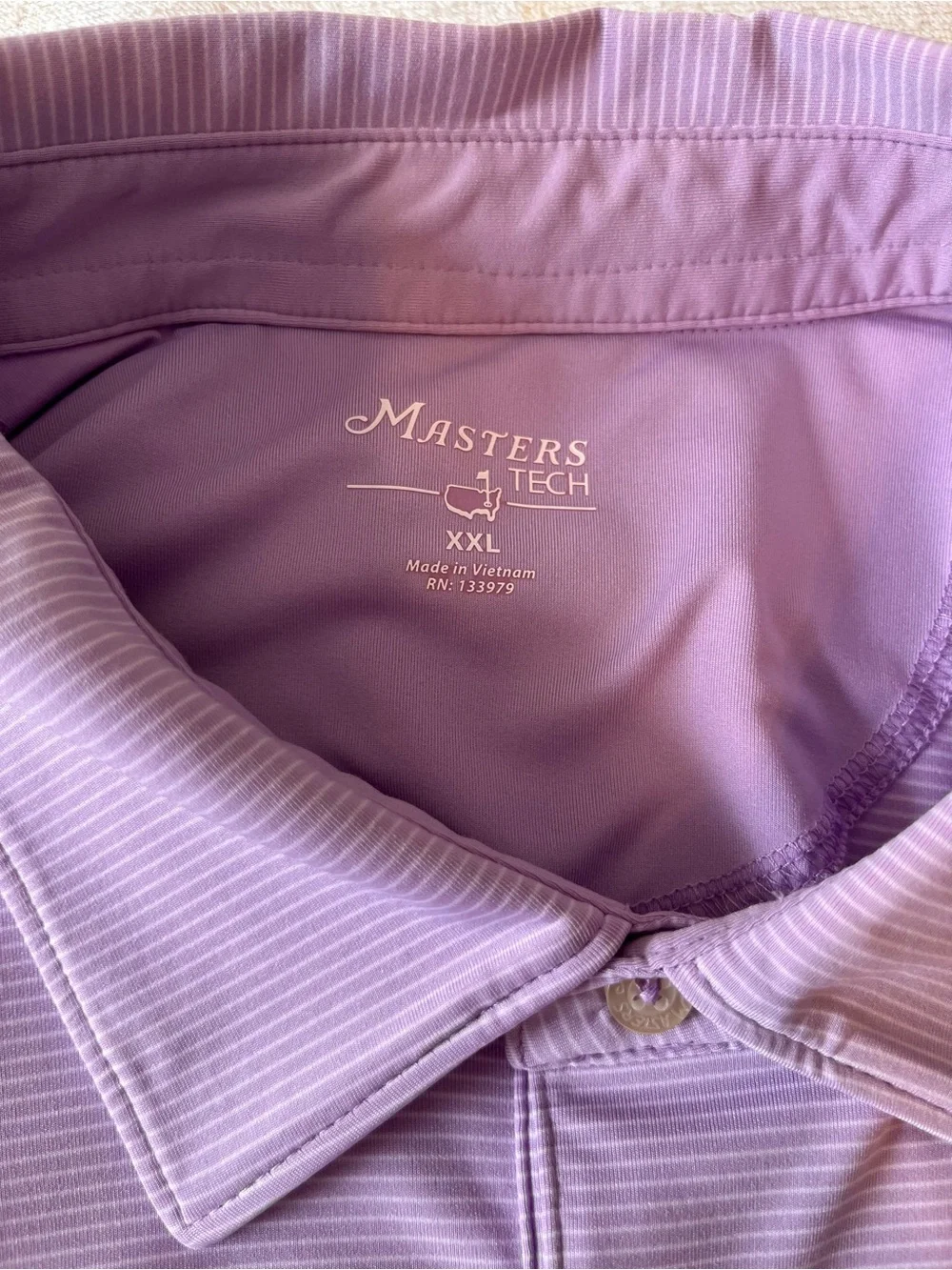 Masters XXL Golf Shirt, Lavender - Picture 3 of 6